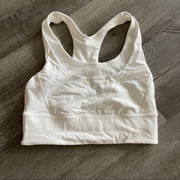 LULULEMON WHITE SPORTS BRA SIZE 4 - Picture 1 of 10